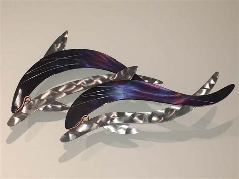 Metal Decor Dolphins 